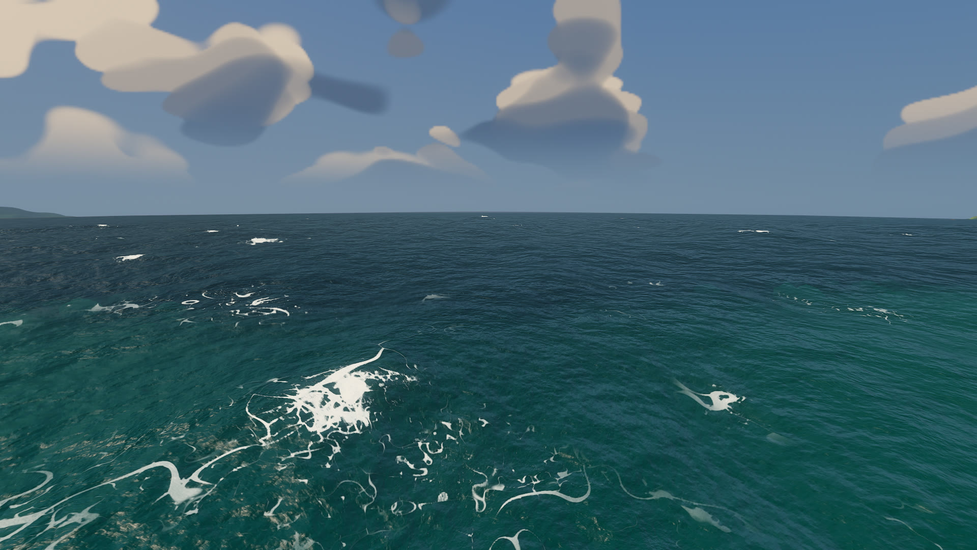September 23, after the three passes, 3 m above open water: fine ripples down to the pixel across the surface and thin white foam veins
